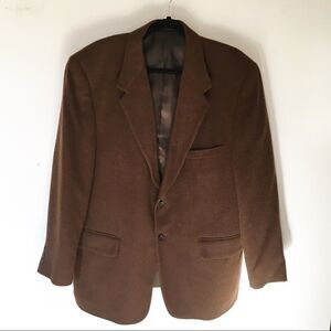 Classic Mens Suit Brown Camel Hair Jacket L